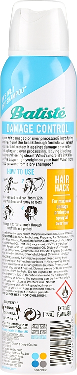 Trockenshampoo für geschädigtes und strapaziertes Haar mit Avocadoextrakt und Keratin - Batiste Dry Shampoo Damage Control — Foto N4