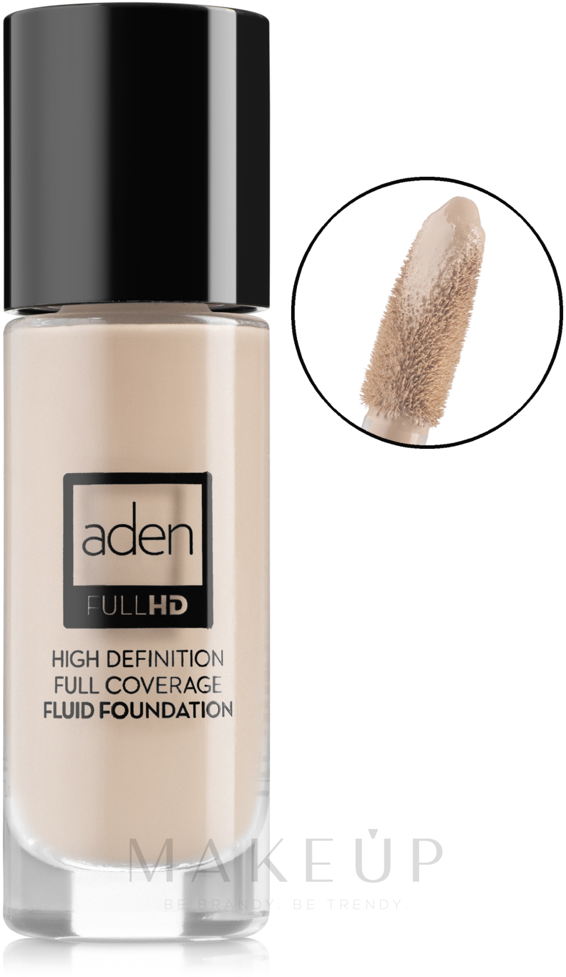 Deckende Fluid Foundation - Aden Cosmetics High Definition Fluid Foundation — Bild 01 - Porcelain