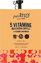 Regenerierende Maske mit Multivitaminkomplex für glanzloses Haar - puroBIO Cosmetics For Hair 5 Vitamins Mask — Bild N1