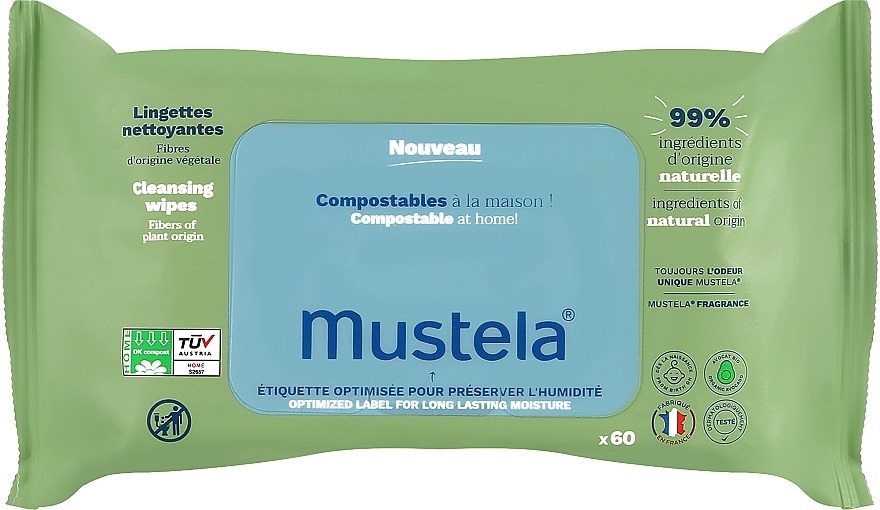 Reinigende Feuchttücher für Kinder - Mustela Compostable Cleaning Wipes With Fragrance — Bild N1