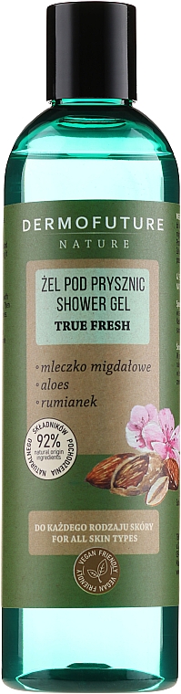 Duschgel mit Mandelmilch, Aloe und Kamille für alle Hauttypen - Dermofuture Nature Shower Gel True Fresh