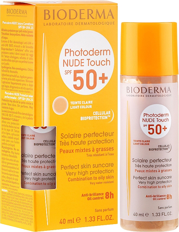 Mineralische Sonnenschutzcreme mit Matt-Effekt - Bioderma Photoderm Nude Touch Perfect Skin Suncare — Bild N1