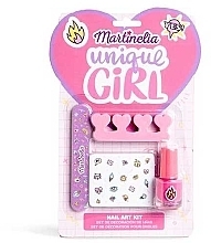 Nagelset - Martinelia Unique Girl Nail Art Kit (Nagellack 4 ml + Pediküre Trenner 1 St. + Nagelfeile 1 St. + Nagelaufkleber) — Bild N1