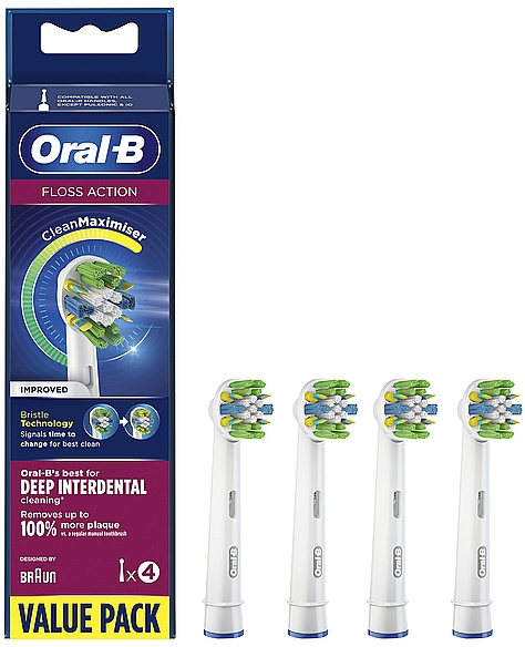 Ersatzkopf für elektrische Zahnbürste 4 St. - Oral-B Floss Action Clean Maximiser — Bild N1