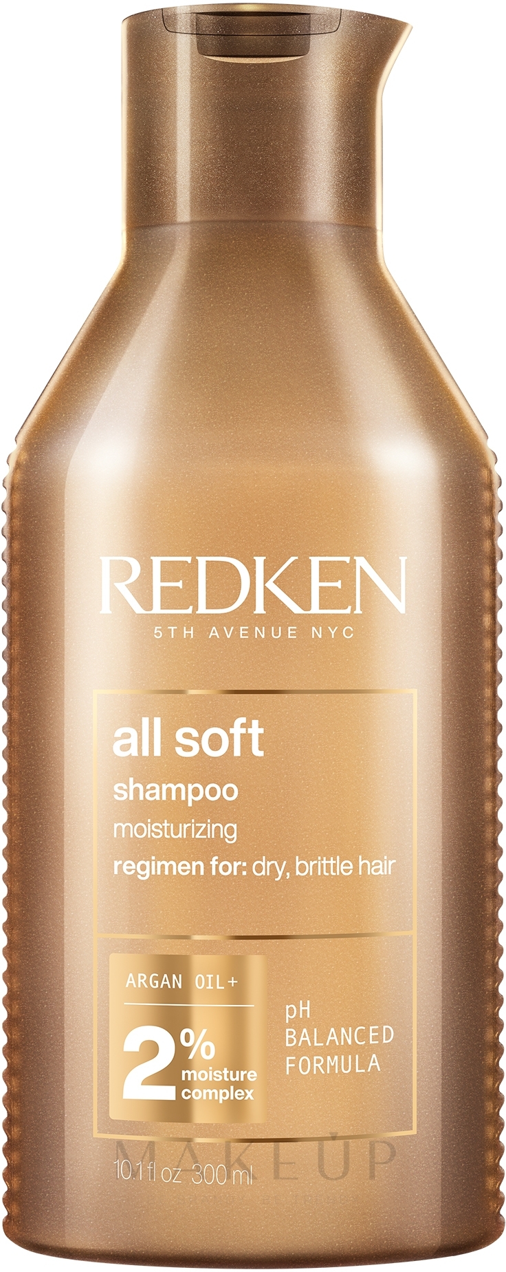 Shampoo für Geschmeidigkeit bei trockenem, sprödem Haar - Redken All Soft Shampoo — Bild 300 ml