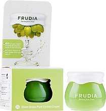 Porenverfeinernde und feuchtigkeitsspendende Gesichtscreme mit grünem Traubenextrakt - Frudia Pore Control Green Grape Cream (Mini) — Bild N1