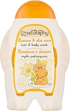 Düfte, Parfümerie und Kosmetik 2in1 Shampoo und Duschgel für Kinder mit Bananenduft und Aloe Vera-Extrakt - Naturaphy Hair & Body Wash