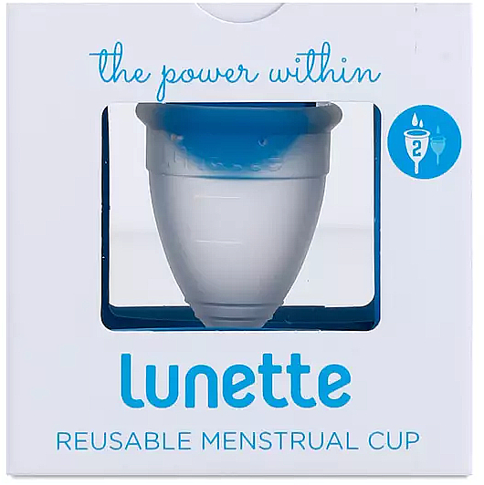 Menstruationstasse Modell 2 transparent - Lunette Reusable Menstrual Cup Clear Model 2 — Bild N2
