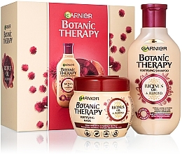 Haarpflegeset - Garnier Botanic Therapy Ricinus Oil & Almond (Shampoo 250ml + Haarmaske 300ml) — Bild N1