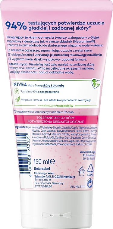 Pflegende Gesichtswaschcreme mit natürlichem Mandelöl für trockene und empfindliche Haut - NIVEA Visage Cleansing Soft Cream Gel — Foto N3