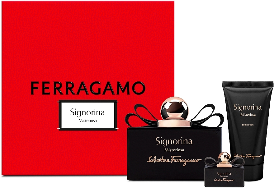 Salvatore Ferragamo Signorina Misteriosa - Duftset (Eau de Parfum 100ml + Körperlotion 50ml + Eau de Parfum Mini 5ml) — Bild N1