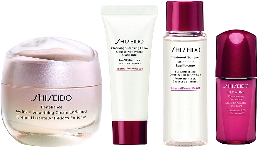 Gesichtspflegeset - Shiseido Benefiance Enriched Holiday Kit (Gesichtscreme 50ml + Reinigungsschaum 15ml + Gesichtslotion 30ml + Gesichtskonzentrat 10ml) — Bild N4