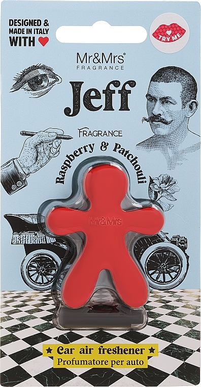 Mr&Mrs Fragrance Jeff Raspberry&Patchouli - Auto-Lufterfrischer Himbeere & Patschuli — Bild N1