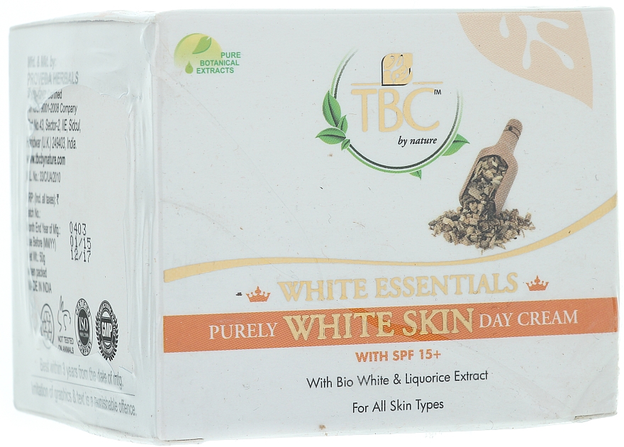 Aufhellende Tagescreme - TBC White Essentials Purely White Skine Day Cream SPF15 — Bild N1