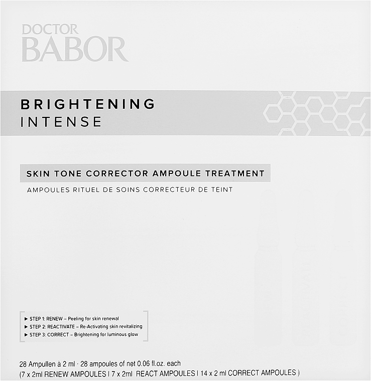 Intensiv aufhellende und ausgleichende Gesichtsbehandlung in Ampullenform - Doctor Babor Brightening Intense Skin Tone Corrector Ampoule Treatment — Bild N1