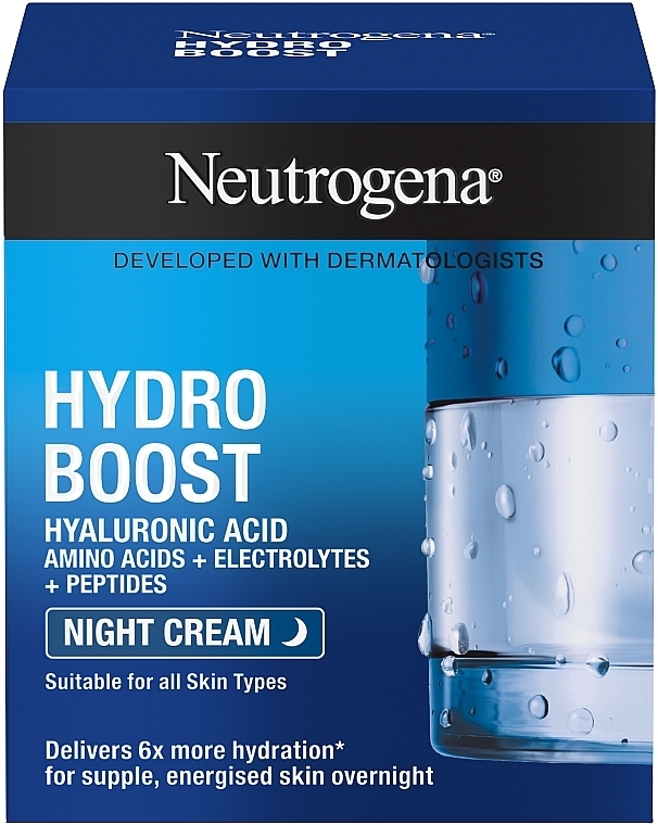 Feuchtigkeitsspendende Nachtcreme für das Gesicht mit Hyaluronsäure und pflanzlicher Trehalose - Neutrogena Hydro Boost Sleeping Cream — Bild N3