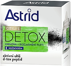 Düfte, Parfümerie und Kosmetik Entgiftende Nachtcreme mit Aktivkohle - Astrid Citylife Detox Night Cream