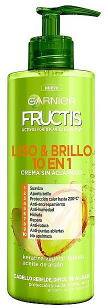 Haarcreme für mehr Glanz mit Arganöl und flüssigem pflanzlichem Keratin - Garnier Fructis Smooth & Shine Cream