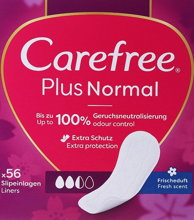 Slipeinlagen mit Frischeduft 56 St. - Carefree Plus Original Fresh Scent — Bild N1