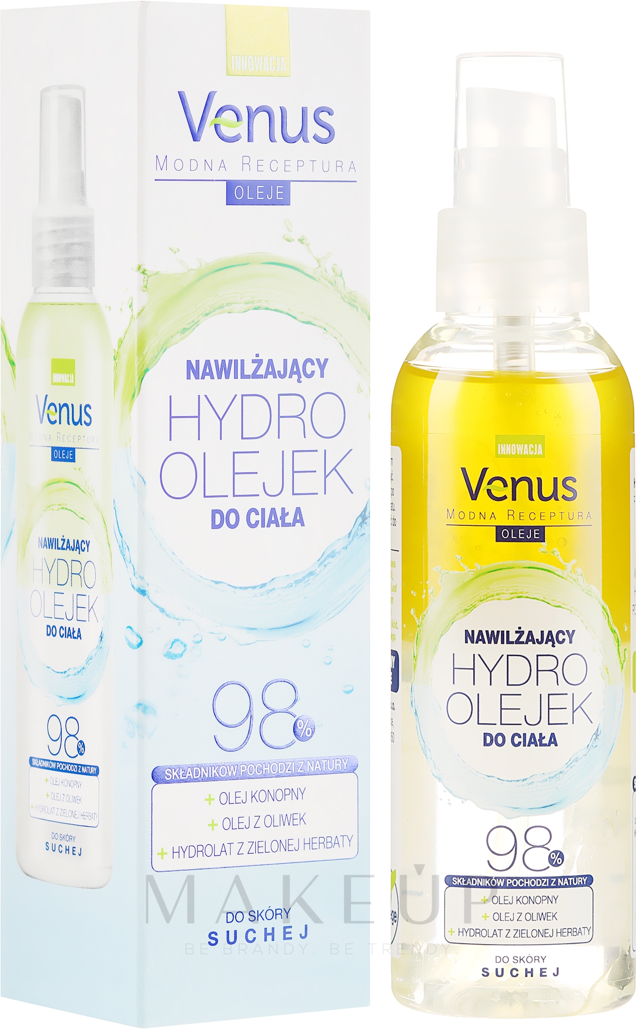 Feuchtigkeitsspendendes Körperöl mit Hanf- und Olivenöl für trockene Haut - Venus Hydro Oil Body — Bild 150 ml