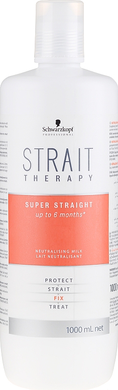 Fixierende Haarmilch - Schwarzkopf Professional Strait Therapy Neutralising Milk — Bild N1
