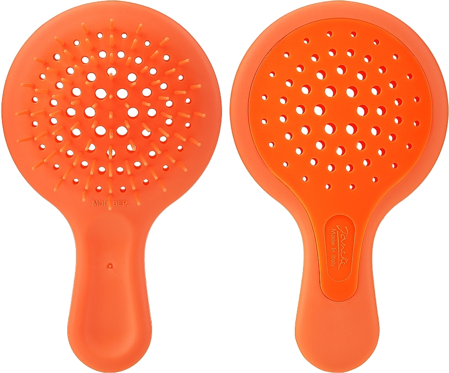 Haarbürste orange - Janeke Superbrush Mini Silicon Line — Bild N1