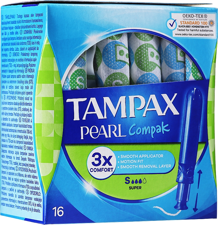 Tampons mit Applikator 16 St. - Tampax Compak Pearl Super — Bild N1