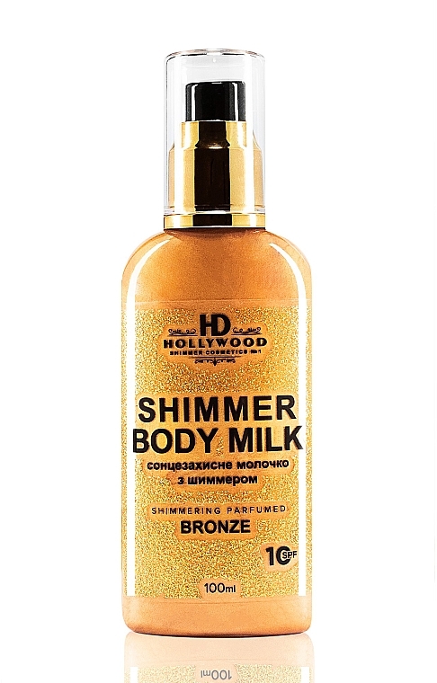 Körpermilch mit Schimmer - HD Hollywood Shimmer Body Milk Bronze SPF 10 — Bild N1