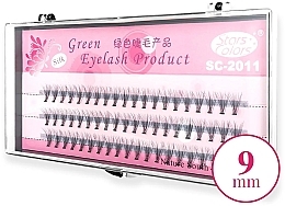 Düfte, Parfümerie und Kosmetik Wimpernbüschel C 9 mm - Clavier Pink Silk Green Eyelash 