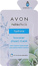 Tuchmaske mit Hyaluronsäure und Kaktusblume - Avon Nutraeffects Booster Sheet Mask — Bild N1
