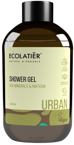 Entgiftendes Duschgel mit Meeresmineralien und Matcha - Ecolatier Urban Shower Gel — Bild 600 ml