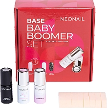 Düfte, Parfümerie und Kosmetik Nagelset - NeoNail Professional Baby Boomer Set (Nagelüberlack 7,2ml + Nagelbase 7,2ml + Nagelgel 6,5ml + Accessories 8 St.)