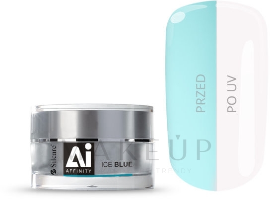 UV Aufbaugel Ice Clear - Silcare Affinity Ice Gel — Bild Ice Blue
