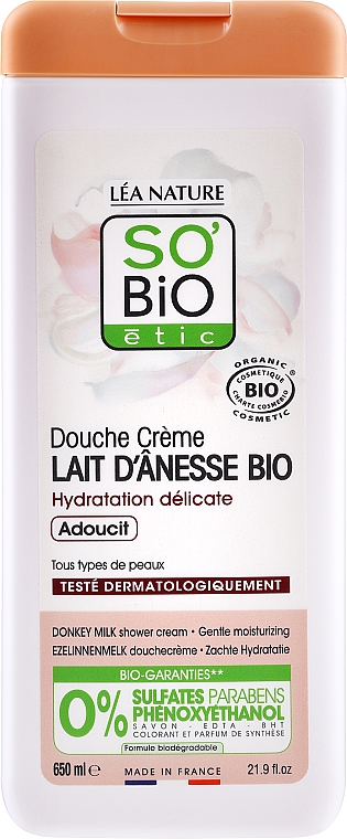 Feuchtigkeitsspendende Duschcreme mit Eselsmilch - So'Bio Etic Cream Shower — Bild N2