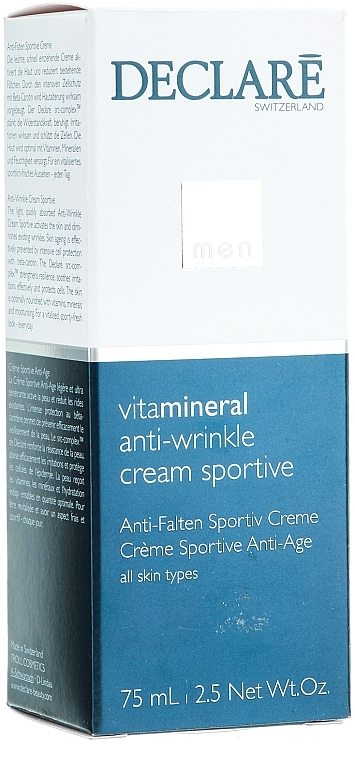 Anti-Falten Gesichtscreme mit Mineralien und Vitaminen - Declare Men Vitamineral Anti-Wrinkle Cream Sportive — Bild N3