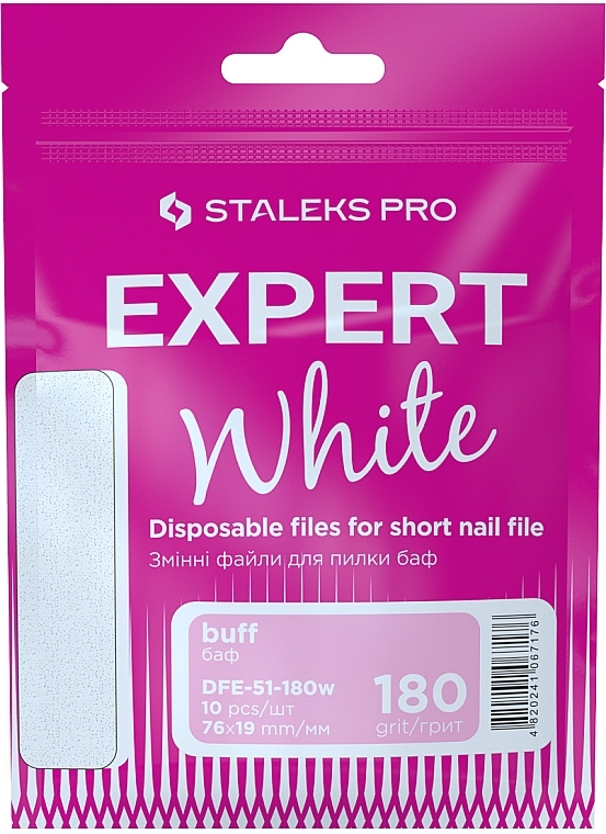 Ersatzfeilenblätter-Set 180 Körnung DFE-51-180w - Staleks Pro Expert White  — Bild N1