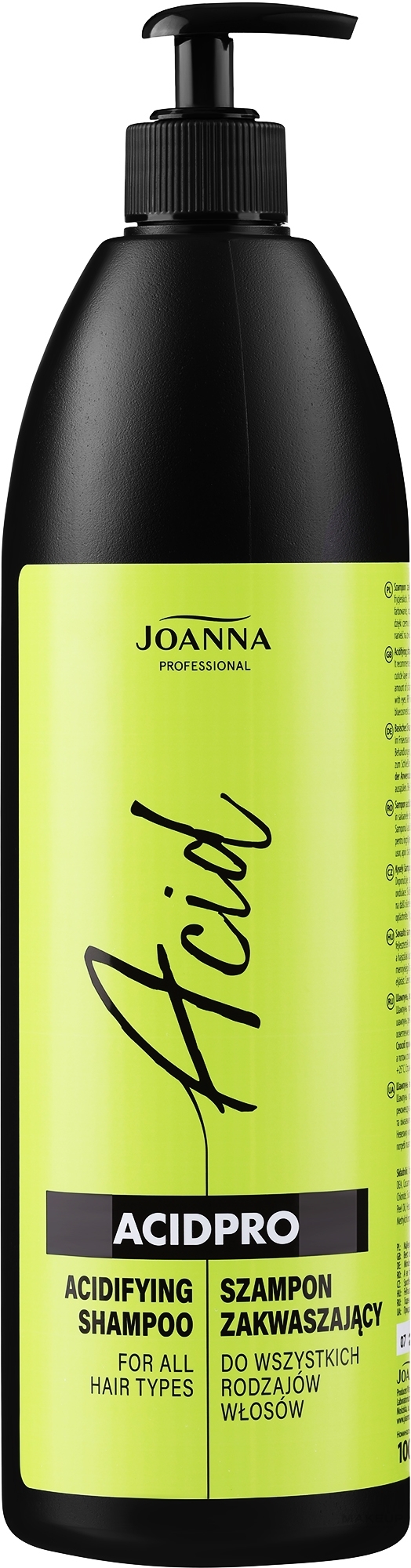 Versauerndes Shampoo für alle Haartypen - Joanna Professional Acidifying Shampoo — Bild 1000 ml