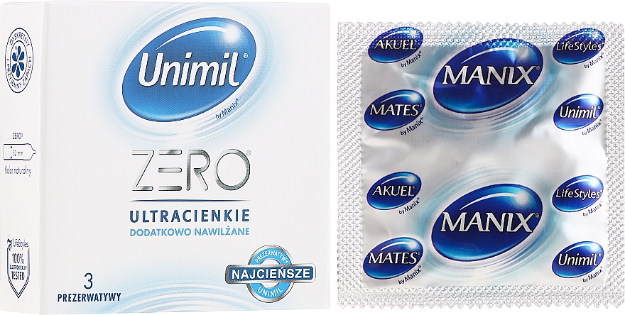 Kondome Zero 3 St. - Unimil Zero — Bild N1