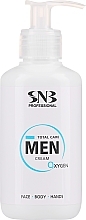 Feuchtigkeitsspendende und beruhigende Creme für Gesicht und Körper - SNB Professional Total Care Men Cream Oxygen  — Bild N3