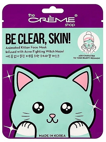 Gesichtsmaske - The Creme Shop Be Clear Skin! Cat Mask — Bild N1