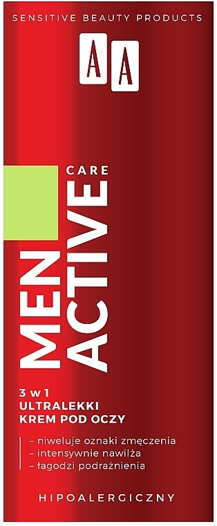 Ultraleichte Augencreme 3in1 - AA Cosmetics Men Active Care — Bild N2