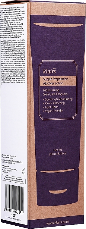 Feuchtigkeitsspendende Gesichts- und Körperlotion - Klairs Supple Preparation All-Over Lotion — Foto N1