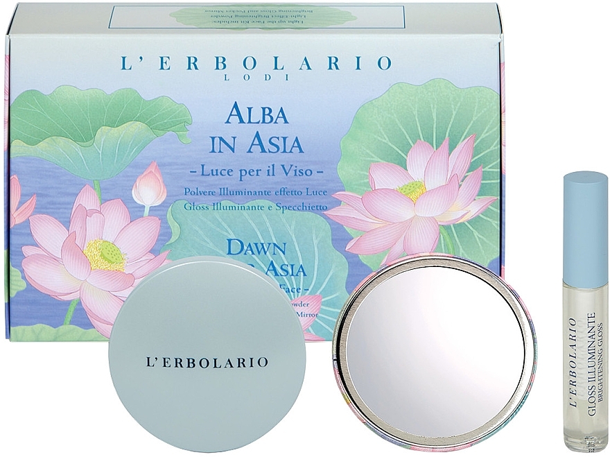 L'Erbolario Alba in Asia - Make-up Set (Puder 8.5 g + Lipgloss 7.5 ml + Spiegel)  — Bild N2