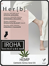 Düfte, Parfümerie und Kosmetik Fußmaske in Socken mit Hanföl - Iroha Nature HEMP Cannabis Foot Mask