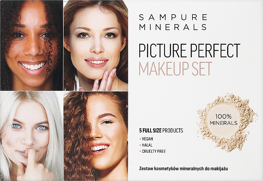 Make-up Set 5 St. - Sampure Minerals Picture Perfect Makeup Set Pale — Bild N1