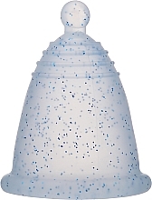 Menstruationstasse Größe M blauer Glitzer - MeLuna Classic Menstrual Cup — Bild N1