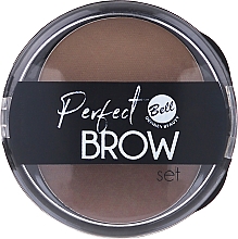 Düfte, Parfümerie und Kosmetik Augenbrauen Lidschatten-Palette mit Applikator - Bell Perfect Brow Set