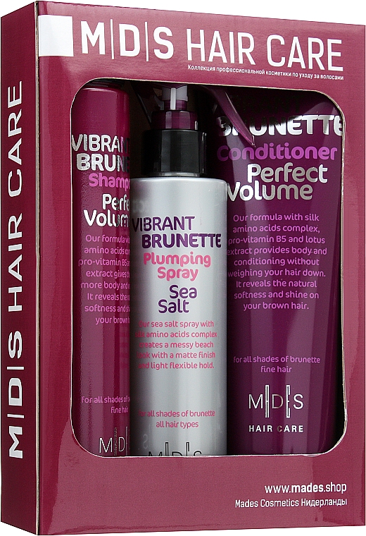 Haarpflegeset - Mades Cosmetics (Haarshampoo 250ml + Conditioner 250ml + Haarspray 200ml) — Bild N1