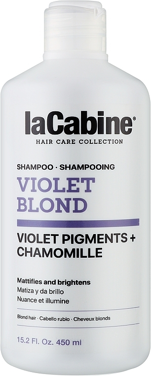 Shampoo für blondes Haar - La Cabine Violet Blond Shampoo Violet Pigments + Chamomille — Bild N1