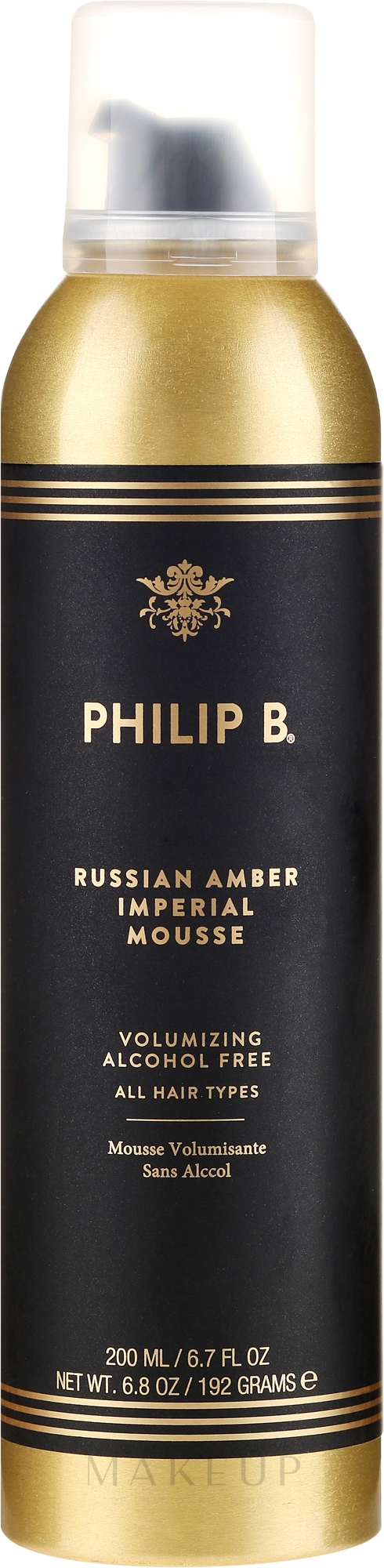Haarschaum-Mousse für mehr Volumen - Philip B Russian Amber Imperial Volumizing Mousse — Bild 200 ml